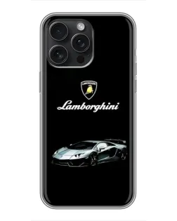 Чохол для iPhone 15 Pro Max з картинкою «Логотип Lamborghini класика»