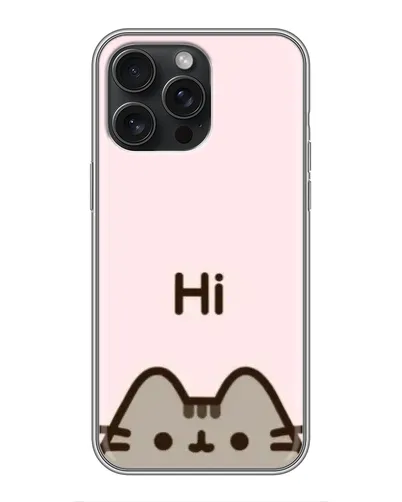 Чохол для iPhone 15 Pro Max з картинкою «Пушин каже Hi» Чохол для iPhone 15 Pro Max з картинкою «Пушин каже Hi»