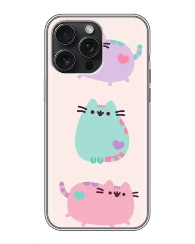 Чохол для iPhone 15 Pro Max з картинкою «Pusheen тріо» Чохол для iPhone 15 Pro Max з картинкою «Pusheen тріо»