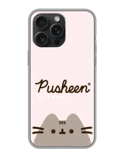 Чохол для iPhone 15 Pro Max з картинкою «Pusheen логотип»