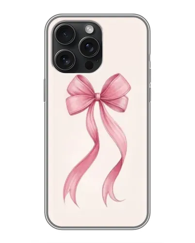 Чехол для iPhone 15 Pro Max с картинкой «Розовый бант»
