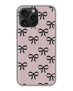 Чохол для iPhone 15 Pro Max з картинкою «Чорні бантики»