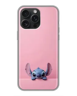 Чохол для iPhone 15 Pro Max з картинкою «Stitch визирає»