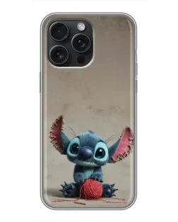 Чохол для iPhone 15 Pro Max з картинкою «Стіч на чоричневому фоні»