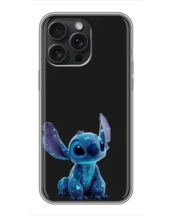Чохол для iPhone 15 Pro Max з картинкою «Стіч на чорному»