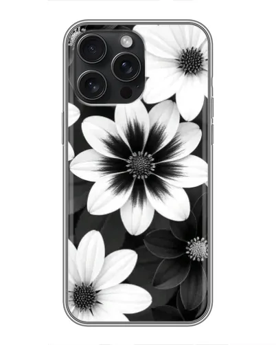 Чохол для iPhone 15 Pro Max з картинкою «Монохромні айстри» Чохол для iPhone 15 Pro Max з картинкою «Монохромні айстри»