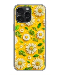 Чохол для iPhone 15 Pro Max з картинкою «Ромашкове сонце»