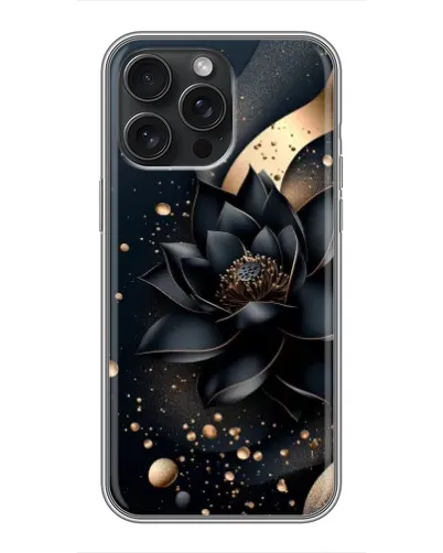 Чохол для iPhone 15 Pro Max з картинкою «Чорний лотос» Чохол для iPhone 15 Pro Max з картинкою «Чорний лотос»
