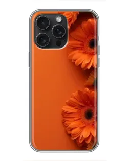 Чохол для iPhone 15 Pro Max з картинкою «Помаранчеві гербери»