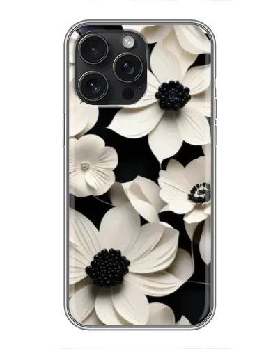 Чохол для iPhone 15 Pro Max з картинкою «Об'ємні білі квіти» Чохол для iPhone 15 Pro Max з картинкою «Об'ємні білі квіти»
