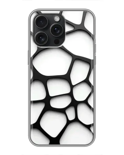 Чохол для iPhone 15 Pro Max з картинкою «Біла об'ємна сітка» Чохол для iPhone 15 Pro Max з картинкою «Біла об'ємна сітка»