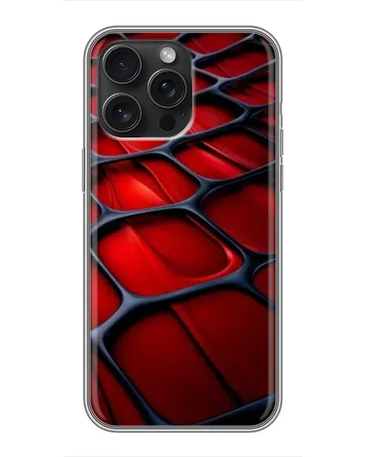 Чохол для iPhone 15 Pro Max з картинкою «Червона глянцева сітка» Чохол для iPhone 15 Pro Max з картинкою «Червона глянцева сітка»