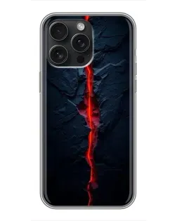 Чохол для iPhone 15 Pro Max з картинкою «Червона лавова тріщина»