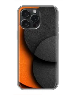 Чохол для iPhone 15 Pro Max з картинкою «Геометрія помаранчевих кіл»