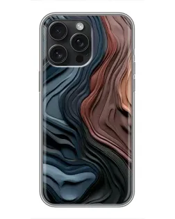 Чохол для iPhone 15 Pro Max з картинкою «Кольорові хвилі каньйону»