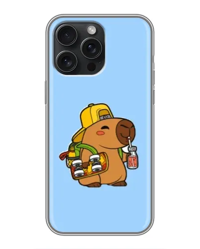 Чохол для iPhone 15 Pro Max з картинкою «Капібара на скейті» Чохол для iPhone 15 Pro Max з картинкою «Капібара на скейті»