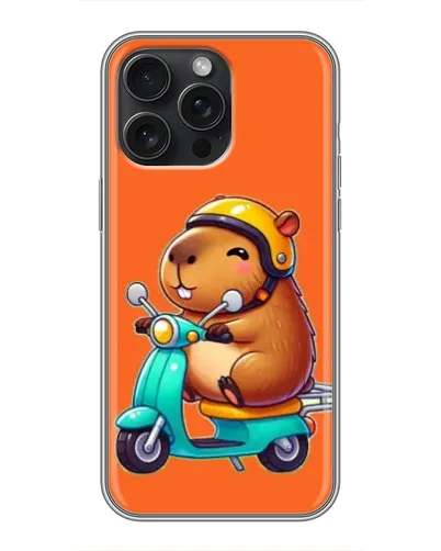 Чохол для iPhone 15 Pro Max з картинкою «Капібара на скутері» Чохол для iPhone 15 Pro Max з картинкою «Капібара на скутері»