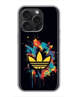 Чехол для iPhone 15 Pro с картинкой «Adidas Splash»