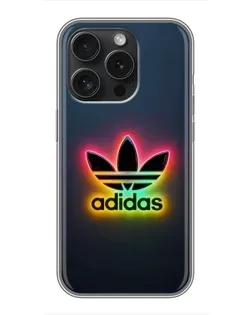 Чехол для iPhone 15 Pro с картинкой «Неоновый Adidas»