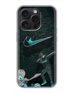 Чехол для iPhone 15 Pro с картинкой «Спортивный арт Nike»