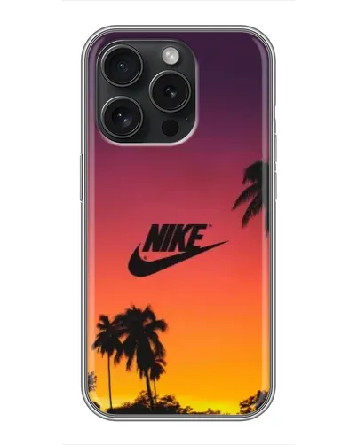 Чехол для iPhone 15 Pro с картинкой «Nike на закате солнца» Чехол для iPhone 15 Pro с картинкой «Nike на закате солнца»