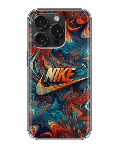 Чехол для iPhone 15 Pro с картинкой «Nike в абстракции» Чехол для iPhone 15 Pro с картинкой «Nike в абстракции»