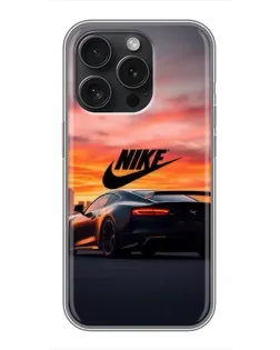 Чехол для iPhone 15 Pro с картинкой «Nike и суперкар»