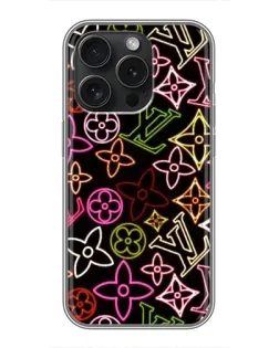 Чехол для iPhone 15 Pro с картинкой «Неоновый микс Nike»