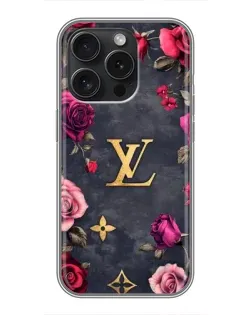 Чехол для iPhone 15 Pro с картинкой «Цветочный Louis Vuitton»