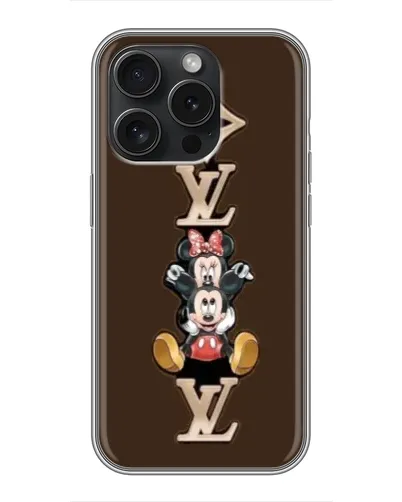 Чехол для iPhone 15 Pro с картинкой «LV и Микки Маус» Чехол для iPhone 15 Pro с картинкой «LV и Микки Маус»
