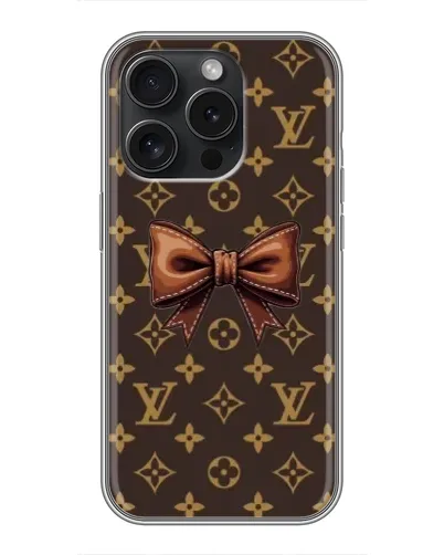 Чехол для iPhone 15 Pro с картинкой «LV с бантом» Чехол для iPhone 15 Pro с картинкой «LV с бантом»