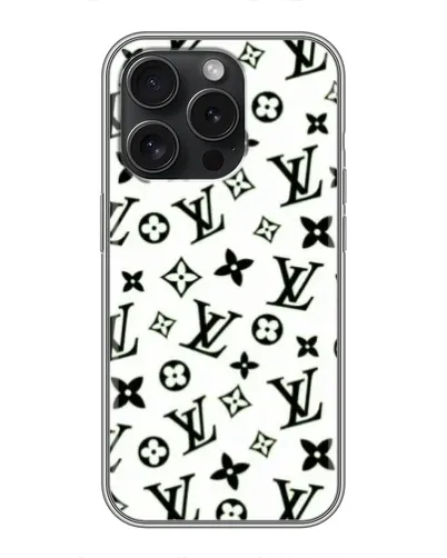 Чехол для iPhone 15 Pro с картинкой «Монохромный хаос LV» Чехол для iPhone 15 Pro с картинкой «Монохромный хаос LV»