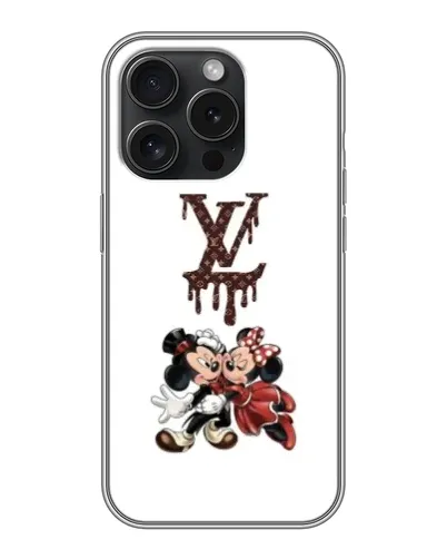 Чехол для iPhone 15 Pro с картинкой «LV и Микки Маус» Чехол для iPhone 15 Pro с картинкой «LV и Микки Маус»