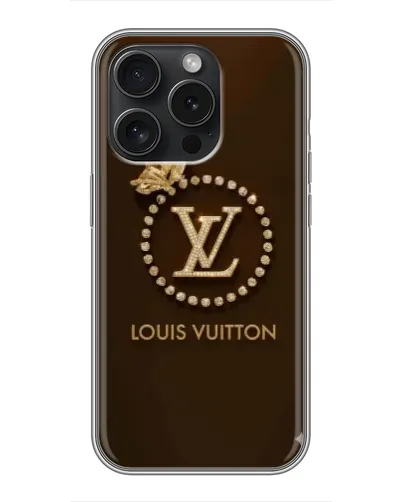 Чехол для iPhone 15 Pro с картинкой «LV — золотая печать» Чехол для iPhone 15 Pro с картинкой «LV — золотая печать»