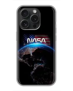Чехол для iPhone 15 Pro с картинкой «Земля из космоса NASA»