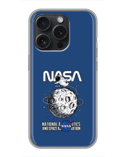 Чехол для iPhone 15 Pro с картинкой «NASA — лунная миссия» Чехол для iPhone 15 Pro с картинкой «NASA — лунная миссия»