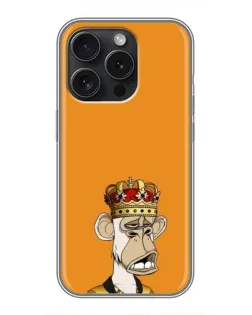 Чехол для iPhone 15 Pro с картинкой «Золотая обезьяна Bored Ape»