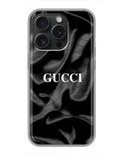 Чехол для iPhone 15 Pro с картинкой «Gucci — шелковые волны»