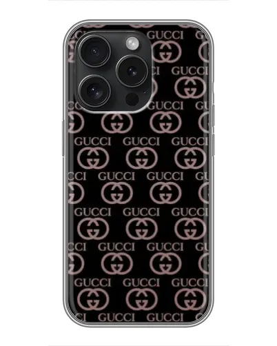 Чехол для iPhone 15 Pro с картинкой «Классическая монограмма Gucci» Чехол для iPhone 15 Pro с картинкой «Классическая монограмма Gucci»