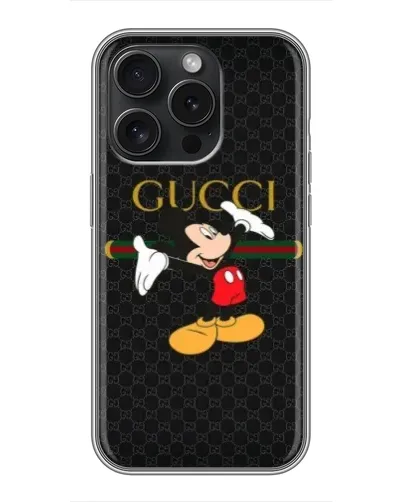 Чехол для iPhone 15 Pro с картинкой «Микки Маус Gucci» Чехол для iPhone 15 Pro с картинкой «Микки Маус Gucci»