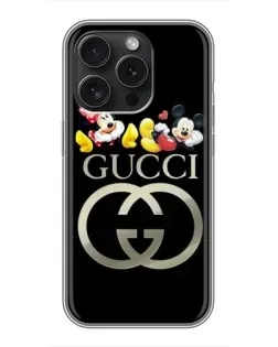 Чехол для iPhone 15 Pro с картинкой «Gucci — герои Disney»