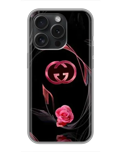 Чехол для iPhone 15 Pro с картинкой «Gucci — неоновая роза» Чехол для iPhone 15 Pro с картинкой «Gucci — неоновая роза»