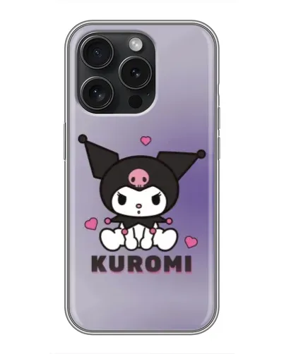 Чехол для iPhone 15 Pro с картинкой «Kuromi — фиолетовый арт» Чехол для iPhone 15 Pro с картинкой «Kuromi — фиолетовый арт»