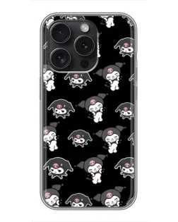 Чохол для iPhone 15 Pro з картинкою «Чорний паттерн Kuromi» Чохол для iPhone 15 Pro з картинкою «Чорний паттерн Kuromi»