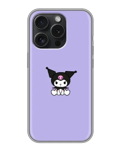 Чехол для iPhone 15 Pro с картинкой «Kuromi — фиолетовый минимализм» Чехол для iPhone 15 Pro с картинкой «Kuromi — фиолетовый минимализм»