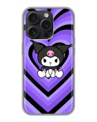 Чехол для iPhone 15 Pro с картинкой «Kuromi и фиолетовые сердца» Чехол для iPhone 15 Pro с картинкой «Kuromi и фиолетовые сердца»