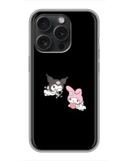 Чохол для iPhone 15 Pro з картинкою «My Melody та Kuromi» Чохол для iPhone 15 Pro з картинкою «My Melody та Kuromi»