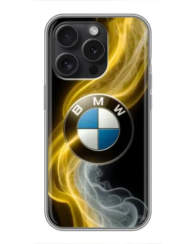 Чехол для iPhone 15 Pro с картинкой «Золотистый дым BMW» Чехол для iPhone 15 Pro с картинкой «Золотистый дым BMW»