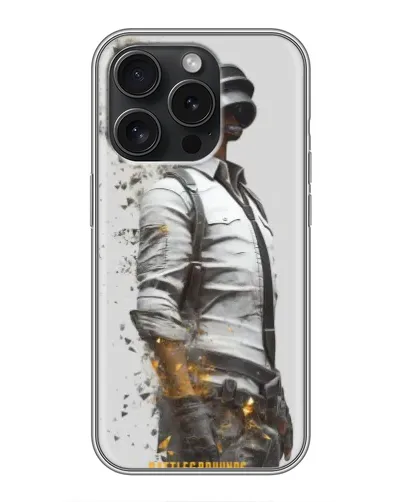 Чехол для iPhone 15 Pro с картинкой «PUBG — боец в пыли» Чехол для iPhone 15 Pro с картинкой «PUBG — боец в пыли»