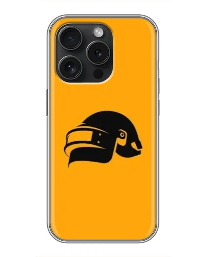 Чехол для iPhone 15 Pro с картинкой «PUBG — золотой шлем» Чехол для iPhone 15 Pro с картинкой «PUBG — золотой шлем»